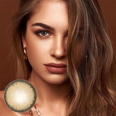 عدسات لاصقة ملونة بلون بني فجر