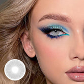 عدسات لاصقة ملونة رمادية غير لامعة