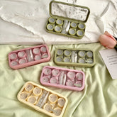 علبة عدسات لاصقة ملونة بنقشة زهور التوليب المطحونة