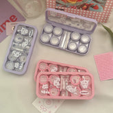 علبة عدسات لاصقة ملونة "صيف مع القطط"