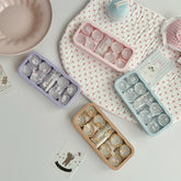 علبة عدسات لاصقة ملونة بطبعة آيس كريم وكعكة