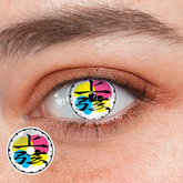 عدسات لاصقة بيضاء ملونة لليسار من فيلم قاتل الشياطين الاثني عشر كيزوكي دوما