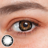 عدسات لاصقة ملونة طبية سوداء ذات عيون كبيرة لفتاة كوسبلاي