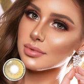 عدسات لاصقة ملونة بلون بني بندقي رخامي