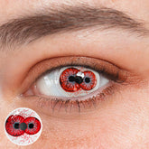عدسات لاصقة حمراء اللون لعيون هاوية مزدوجة من كوسبلاي