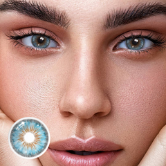 عدسات سيرين اللاصقة الملونة باللون الأزرق الداكن