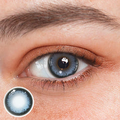 عدسات لاصقة زرقاء زنجفرية