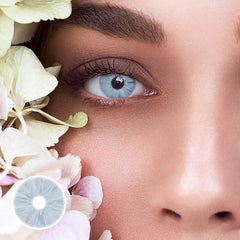 عدسات لاصقة طبية ملونة بلون البرسيم الأزرق