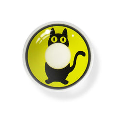 عدسات لاصقة سوداء اللون على شكل قطة هالوين