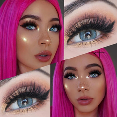 عدسات لاصقة زرقاء أورامريكية 